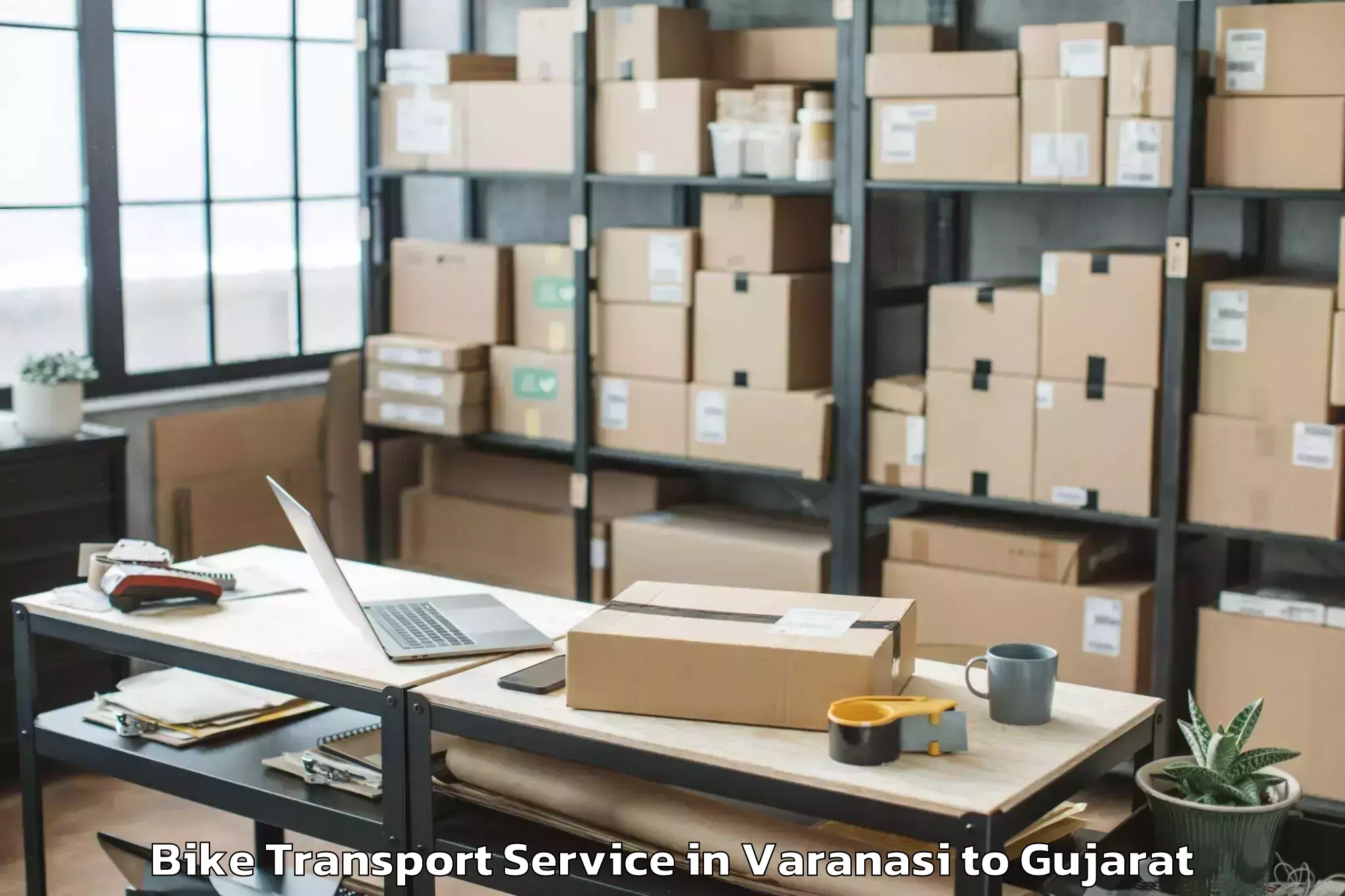 Book Your Varanasi to Swarnim Gujarat Sports Univers Bike Transport Today